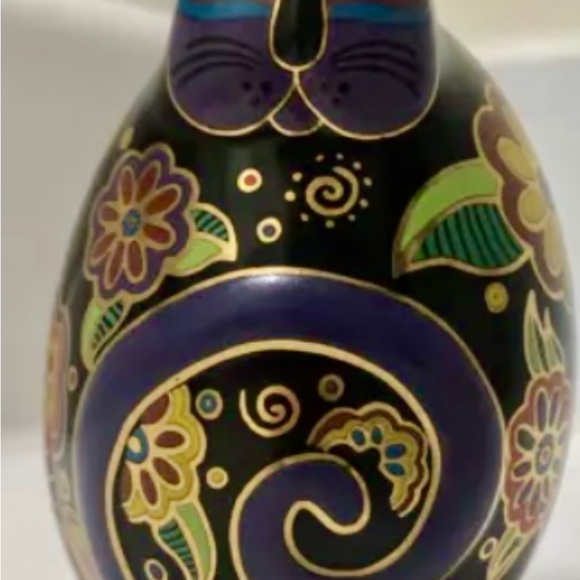 Set of 3 Laurel Burch Ceramic Eggs- The Cat Collection 1996-97-96 - Picture 4 of 11